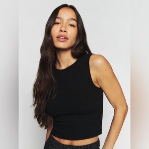 Reformation Black Crop Top